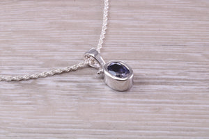 Iolite Necklace Made From Solid Sterling Silver