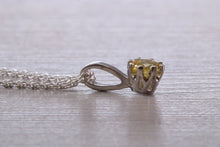 Load image into Gallery viewer, Yellow Sapphire C Z Necklace. Made From Solid Sterling Silver