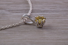 Load image into Gallery viewer, Yellow Sapphire C Z Necklace. Made From Solid Sterling Silver