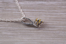 Load image into Gallery viewer, Yellow Sapphire C Z Necklace. Made From Solid Sterling Silver