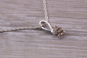 Champagne Diamond C Z Necklace. Made From Solid Sterling Silver