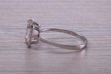 Load image into Gallery viewer, Morganite and Diamond set 18ct White Gold Ring