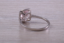 Load image into Gallery viewer, Morganite and Diamond set 18ct White Gold Ring