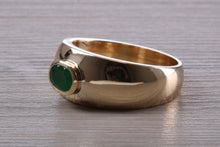 Load image into Gallery viewer, One carat Gentlemen&#39;s Chunky Emerald set Ring
