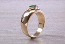 Load image into Gallery viewer, One carat Gentlemen&#39;s Chunky Emerald set Ring