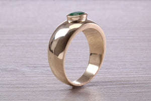 One carat Gentlemen's Chunky Emerald set Ring