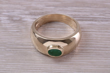 Load image into Gallery viewer, One carat Gentlemen&#39;s Chunky Emerald set Ring