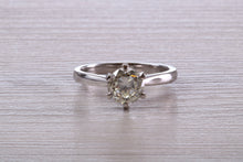 Load image into Gallery viewer, One and Half carat Platinum Diamond Solitaire, Simple and Elegant ring