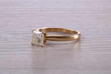 Load image into Gallery viewer, Classic One carat Princess cut Diamond Solitaire, Simple and Elegant Design