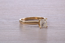Load image into Gallery viewer, Classic One carat Princess cut Diamond Solitaire, Simple and Elegant Design