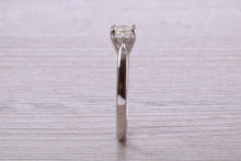 Load image into Gallery viewer, Half carat Princess Cut Diamond set Platinum Solitaire