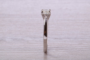 Half carat Princess Cut Diamond set Platinum Solitaire