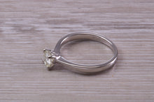 Load image into Gallery viewer, Half carat Round Cut Diamond set Platinum Solitaire