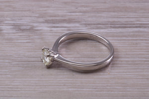 Half carat Round Cut Diamond set Platinum Solitaire