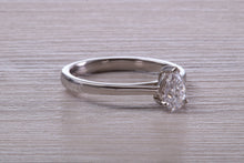 Load image into Gallery viewer, Half carat D colour Certified Tear Drop Cut Diamond set Solitaire