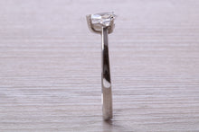 Load image into Gallery viewer, Half carat D colour Certified Tear Drop Cut Diamond set Solitaire