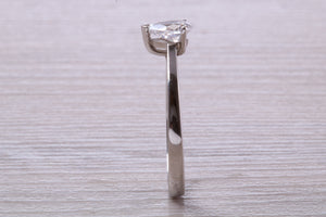 Half carat D colour Certified Tear Drop Cut Diamond set Solitaire