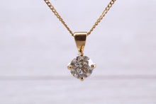 Load image into Gallery viewer, Simple and Elegant 0.70 carat Certified Diamond Solitaire Necklace
