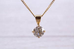 Simple and Elegant 0.70 carat Certified Diamond Solitaire Necklace