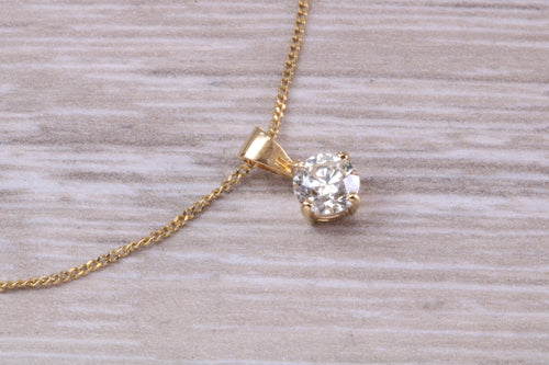 Simple and Elegant 0.70 carat Certified Diamond Solitaire Necklace