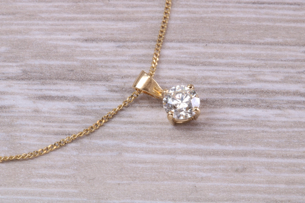 Simple and Elegant 0.70 carat Certified Diamond Solitaire Necklace