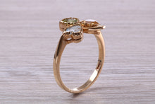 Load image into Gallery viewer, Multi Gemstone set Three Leaf Clover Ring