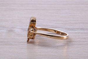 Multi Gemstone set Three Leaf Clover Ring