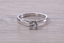 Load image into Gallery viewer, Dainty Four Claw set One carat Moissanite Diamond Solitaire