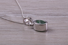 Load image into Gallery viewer, Beautiful One carat Oval cut Emerald Necklace