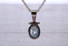 Load image into Gallery viewer, Sky Blue Topaz Necklace Made From Solid Sterling Silver