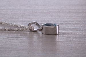 Sky Blue Topaz Necklace Made From Solid Sterling Silver