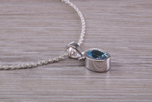 Load image into Gallery viewer, Sky Blue Topaz Necklace Made From Solid Sterling Silver