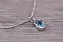 Load image into Gallery viewer, Sky Blue Topaz Necklace Made From Solid Sterling Silver