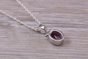 Amethyst Necklace Made From Solid Sterling Silver
