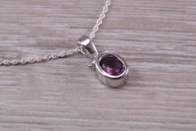 Load image into Gallery viewer, Amethyst Necklace Made From Solid Sterling Silver