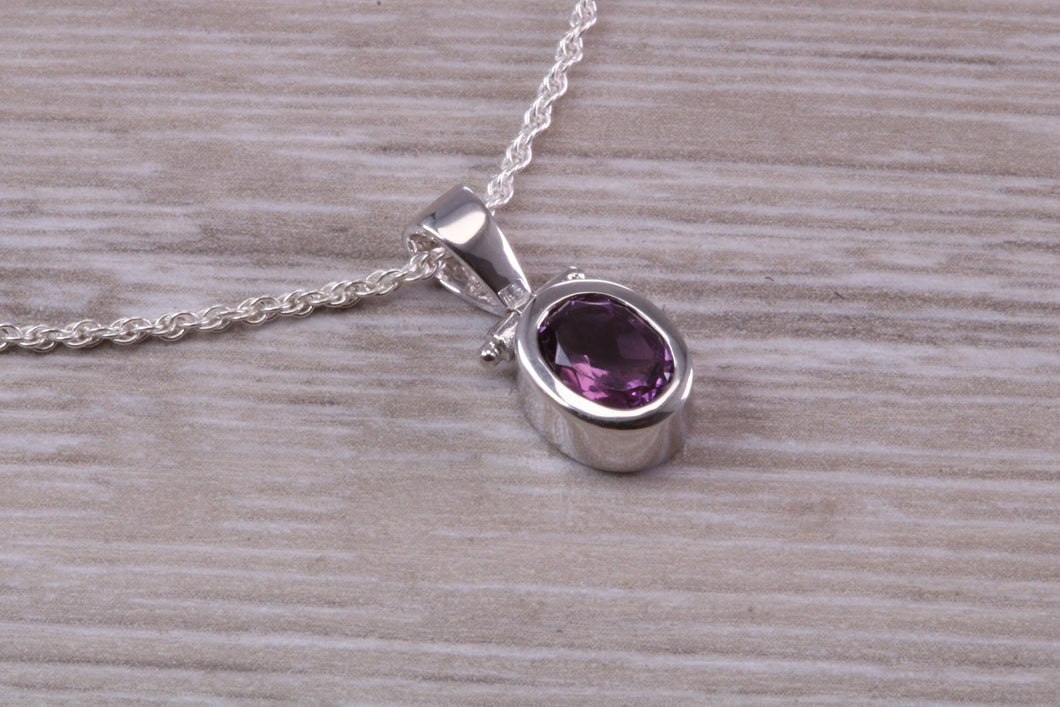 Amethyst Necklace Made From Solid Sterling Silver
