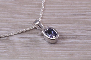 Iolite Necklace Made From Solid Sterling Silver