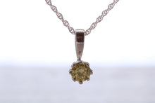 Load image into Gallery viewer, Yellow Sapphire C Z Necklace. Made From Solid Sterling Silver