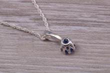 Load image into Gallery viewer, Blue Sapphire C Z Necklace. Made From Solid Sterling Silver