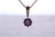 Load image into Gallery viewer, Amethyst C Z Necklace. Made From Solid Sterling Silver