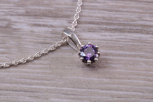 Load image into Gallery viewer, Amethyst C Z Necklace. Made From Solid Sterling Silver