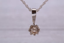 Load image into Gallery viewer, Champagne Diamond C Z Necklace. Made From Solid Sterling Silver