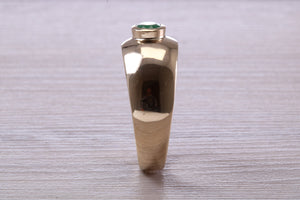 One carat Gentlemen's Chunky Emerald set Ring