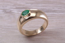 Load image into Gallery viewer, One carat Gentlemen&#39;s Chunky Emerald set Ring
