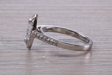 Load image into Gallery viewer, Halo set Marquise Cut Certified Diamond Engagement Ring