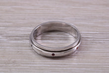 Load image into Gallery viewer, Multi Gemstones set Spinning Band in 9ct White Gold