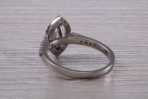Halo set Marquise Cut Certified Diamond Engagement Ring