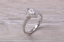 Load image into Gallery viewer, Halo set Marquise Cut Certified Diamond Engagement Ring