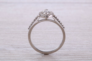 Halo set Marquise Cut Certified Diamond Engagement Ring