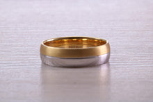 Load image into Gallery viewer, Gents Two Tone Gold 6 mm wide Band